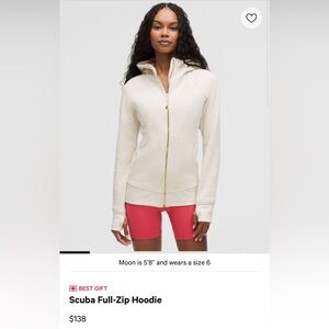 Lululemon Scuba full zip hoodie